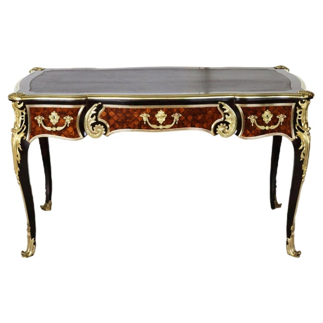 Louis XV Style Wood and Gilded Bronze Desk For Sale