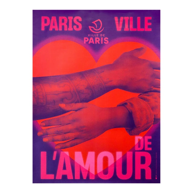 2026 French Ville De Paris Poster - Paris Ville De l'Amour (Hands) For Sale
