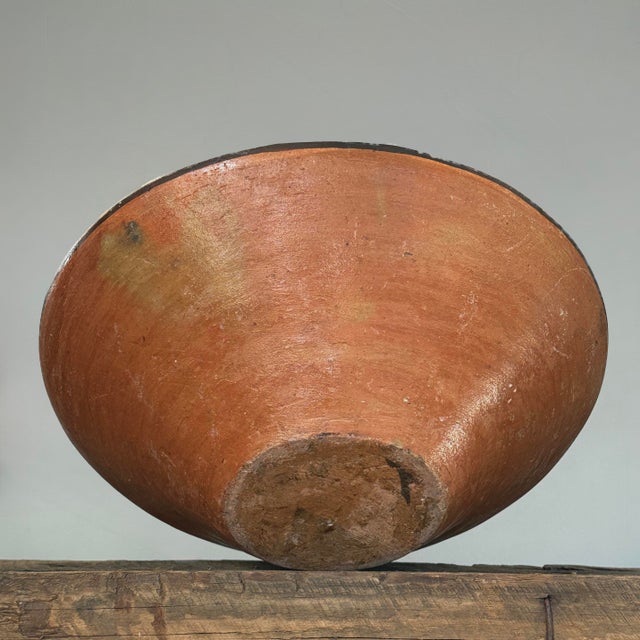 Monumental Shipibo Folk Art Polychrome Geometric Wood-Fired Vessel For Sale - Image 12 of 12