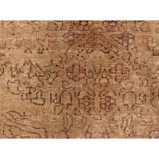 Authentic 19th Century Persian Kirman Botanic Handmade Wool Rug For Sale - Image 4 of 9