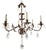 French Crystal and Tole Chandelier, 1940s For Sale