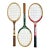 Vintage Americana Boho Chic Wood Wilson Tennis Rackets - Set of 3. For Sale