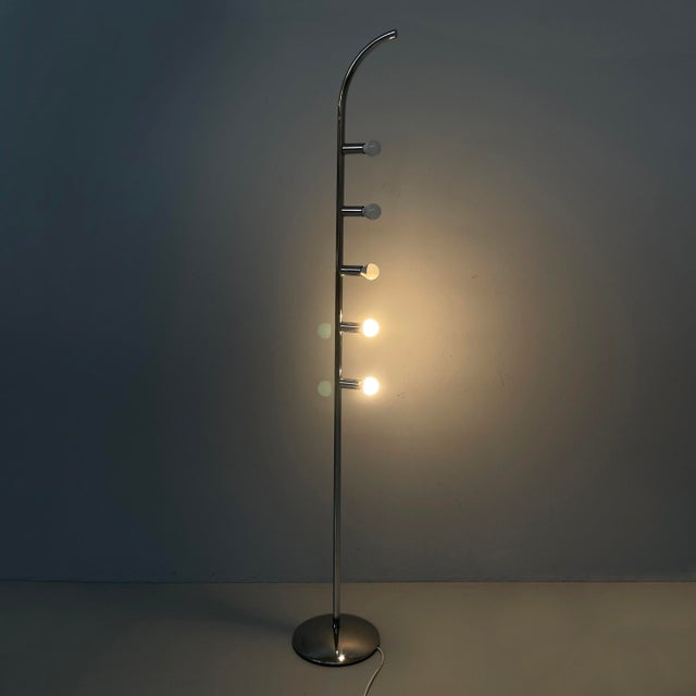 Goffredo Reggiani Italian Space Age Steel Floor Lamp by Goffredo Reggiani, 1970s For Sale - Image 4 of 18