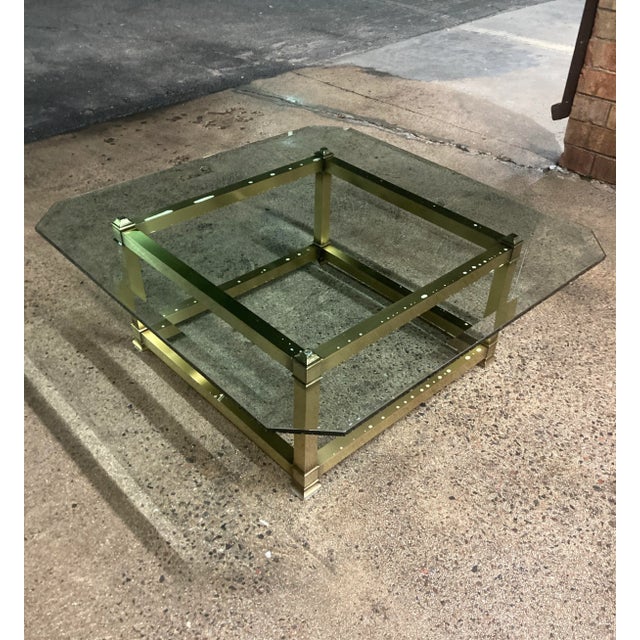 Brass Profile Coffee Table From Mastercraft For Sale - Image 12 of 13