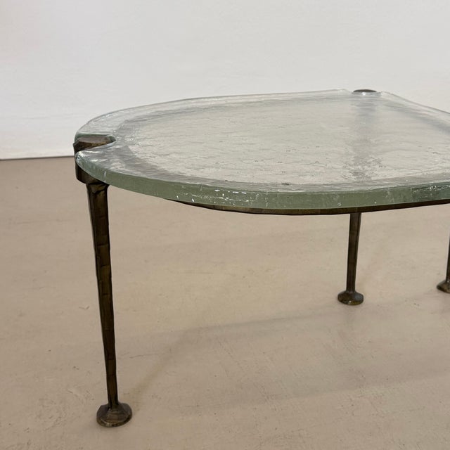 Metal Wrought Bronze and Glass Coffee Tables by Lothar Klute, 1980, Set of 2 For Sale - Image 7 of 17