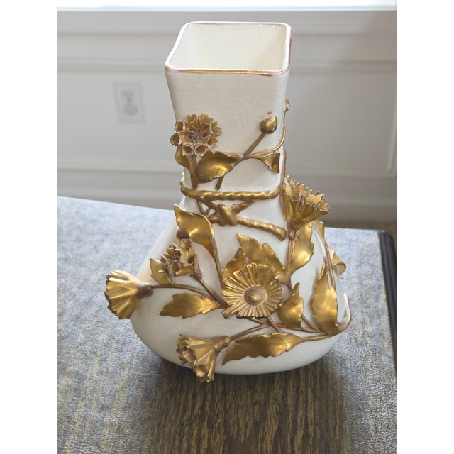 Pirkenhammer Christian Fischer Bohemian Pocelain Flower Vase For Sale - Image 4 of 6