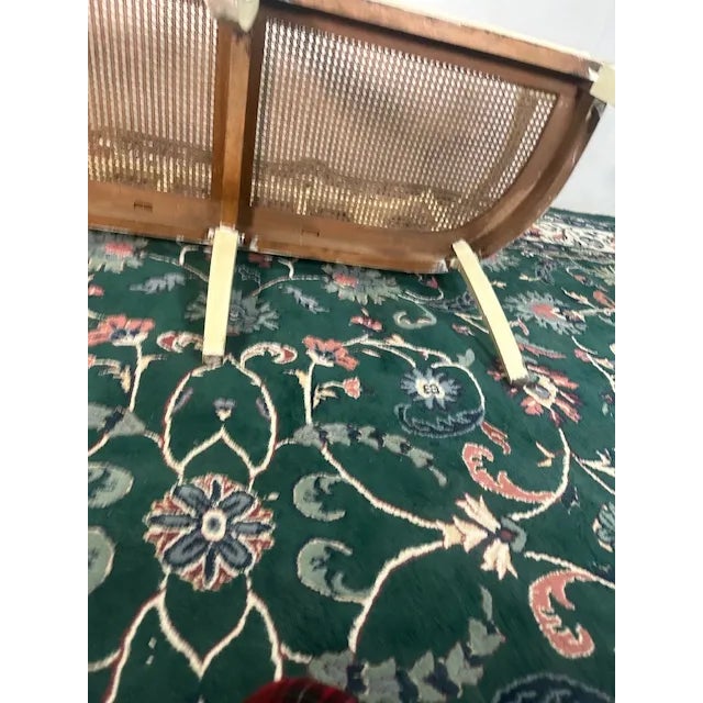 1960s French Style Entryway Bench With Rush Seat For Sale - Image 10 of 10
