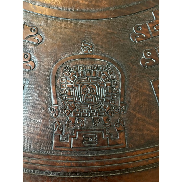Wood Leather and Wood Coffee Table by Angel Pazmiño, Ecuador, 1960s For Sale - Image 7 of 16