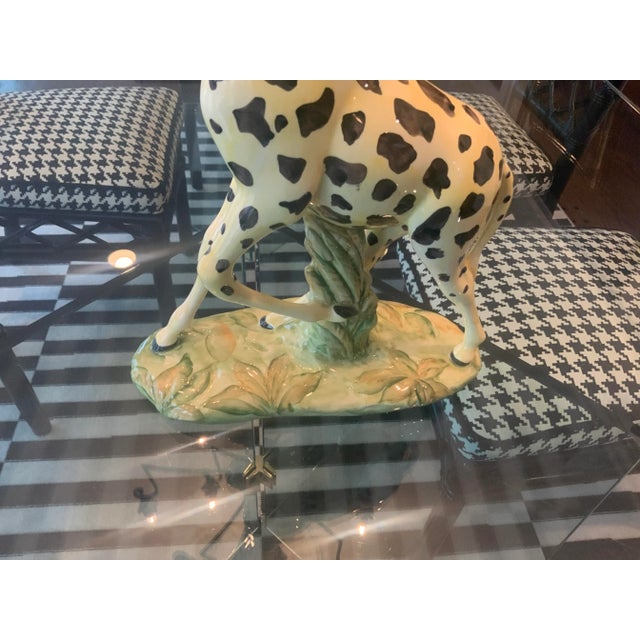 Yellow 1980s Large Porcelain Giraffe For Sale - Image 8 of 13