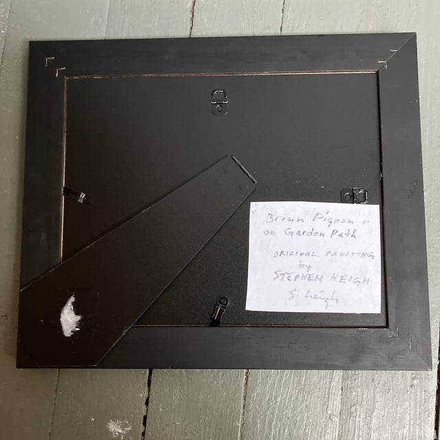 Original 8 x 10 painting on paper signed bottom right Overall size with tabletop frame is approximately 10.5 x 12.5