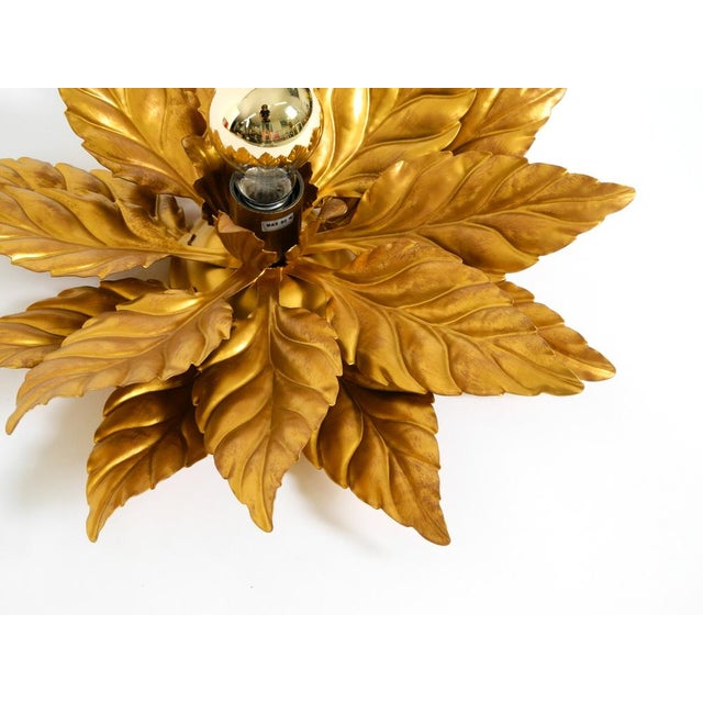 Large Gold-Plated Ceiling Lamp in the style of Hans Kögl Florentine, 1980s For Sale - Image 14 of 18
