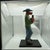 Mint 1990s Attributeed to Markus Pierson Coyote Sculpture 22” Painted Resin Cowboy Figurine Mint For Sale - Image 8 of 11