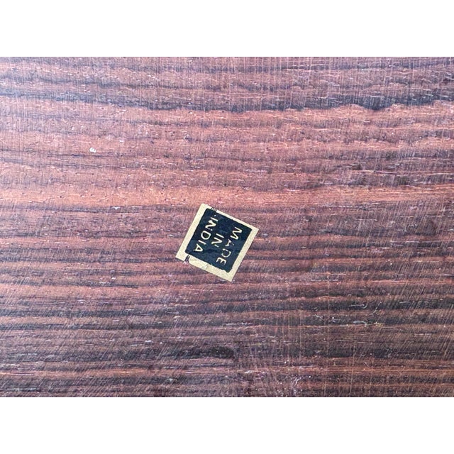 Brass Vintage Hand-Painted Brass Loon Bird Bookends on Solid Wood Bases – Made in India, Mid-Century Style (Pair) For Sale - Image 8 of 8