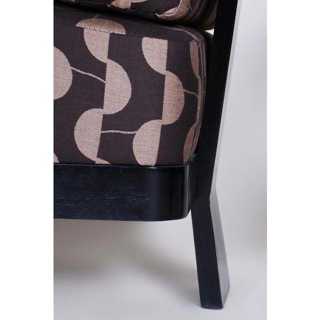 Black Set of Vintage Art Deco Chairs in Oak by Josef Chochol, 1920s For Sale - Image 8 of 12