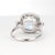 White 14k Gold Ring With 4.25ct Aquamarine & Diamonds Size 6.5 For Sale - Image 8 of 18
