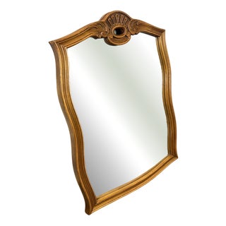 Vintage French Style Carved Wall Mirror For Sale
