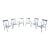 Late 20th Century Wrought Iron Chairs Set of 6 For Sale