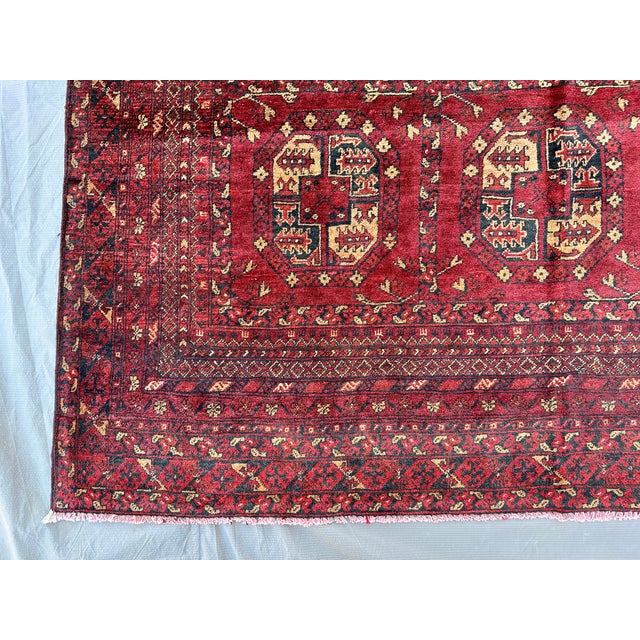 Red Mauri Bokhara Hand-Knotted Wool Rug - 8'8" X 5'6" For Sale - Image 6 of 13