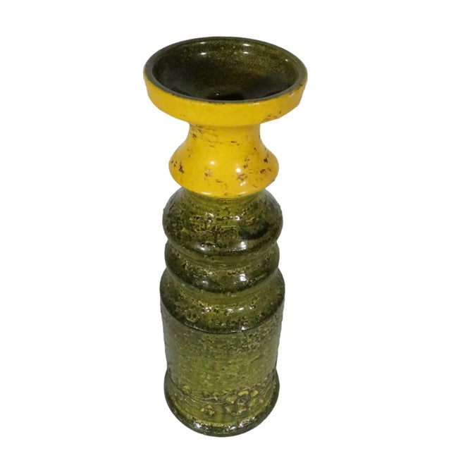 Ceramic Mid Century Bitossi Candlestick Marked Rosenthal Netter 61/6 Italy For Sale - Image 7 of 11