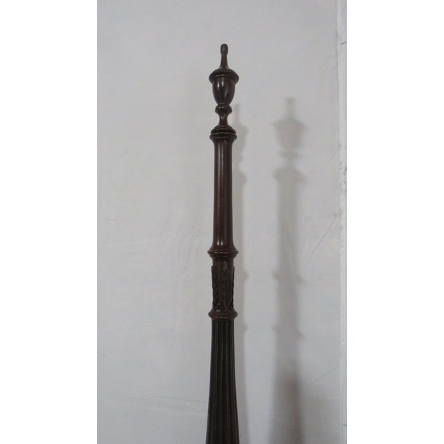 Vintage Ethan Allen Georgian Court King Cherry Poster Rice Bed For Sale - Image 10 of 11