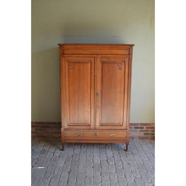 Antique Oak Girls Wardrobe For Sale - Image 10 of 10