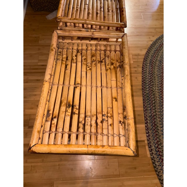 Wood Mid 20th Century MCM Bamboo Butler Tray Tables For Sale - Image 7 of 8