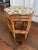 Vintage Burnt Bamboo Stool With Hand-Stitched Needlepoint Top For Sale - Image 9 of 9