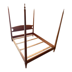 Custom Made Shaker Cherry Pencil Post Bed Frame