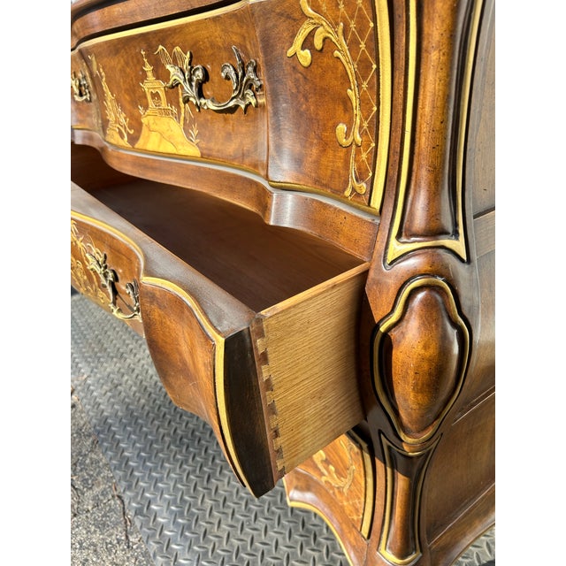 Mid 20th Century Chinoiserie Three Drawer Chest of Drawers by White Furniture For Sale In Milwaukee - Image 6 of 12