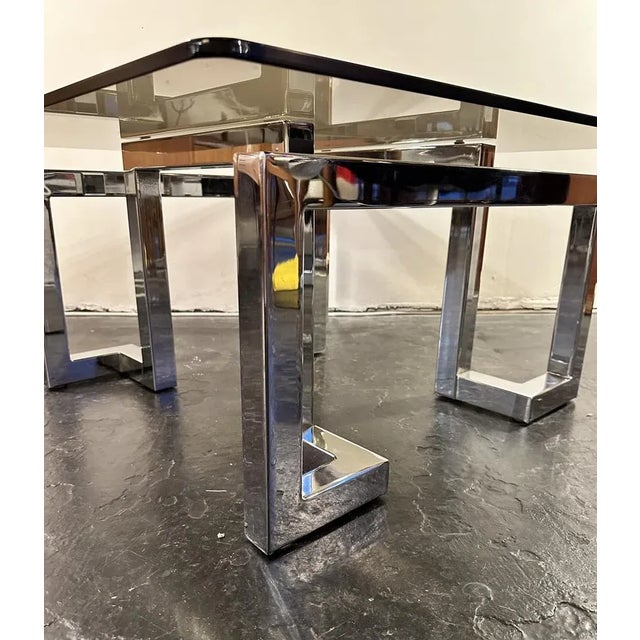 Mid-Century Mandarin Coffee Table in Chrome and Smoked Glass by Tim Bates for Pieff, 1970s For Sale - Image 6 of 7