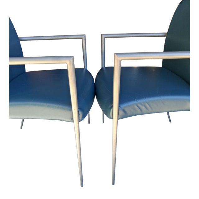 Elevate Your Executive Spaces With This Exceptional Pair of HBF Cortona Lounge Chairs by Designer Joe Ricchio. For Sale In Raleigh - Image 6 of 12