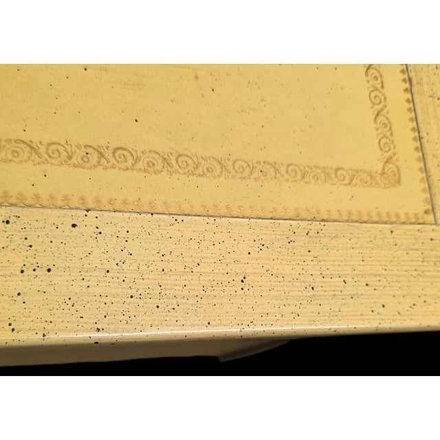 Sligh Furniture French Provincial Louis XVI Revival Five-Drawer Writing Desk With Tooled Leather Top, Circa 1960s For Sale - Image 16 of 18