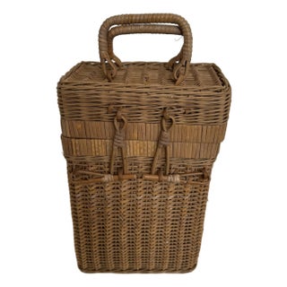 1970s Wine Woven Wine Container For Sale