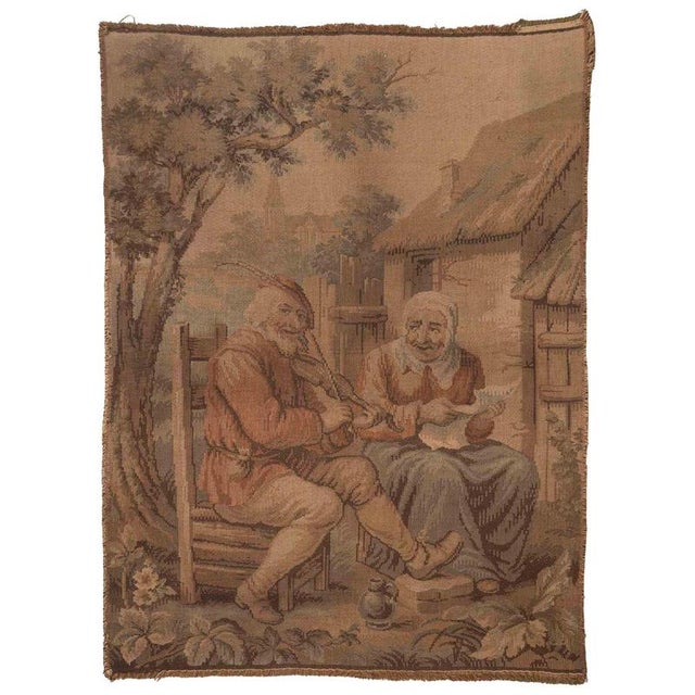 1920s Italian Little Concert Tapestry in Fabric Weaving, 1920s For Sale - Image 5 of 5