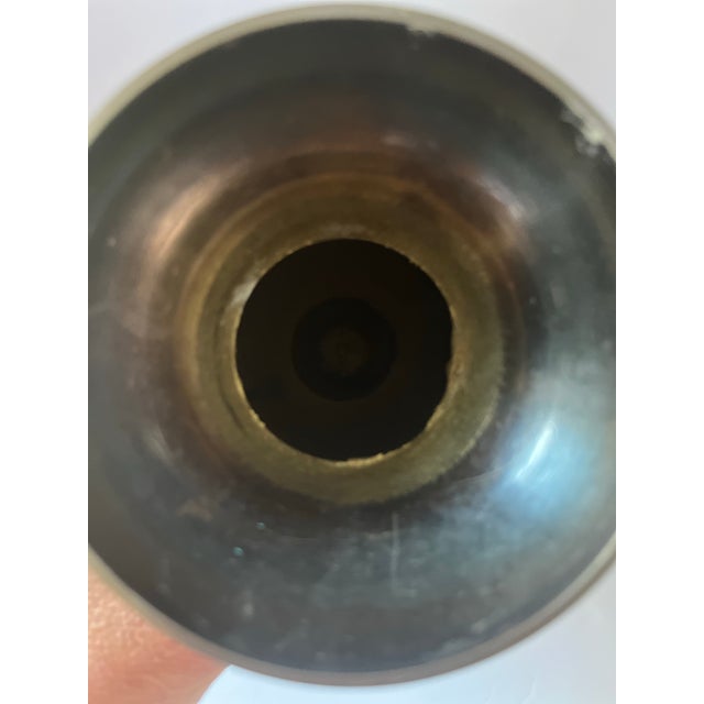 Vintage Indian Black & Gold Brass Overlay Vase – Hollywood Regency Moorish Style, 12” For Sale In Indianapolis - Image 6 of 10