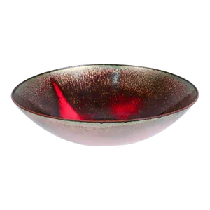 Signed Paolo De Poli Italian (Rame Smaltato) Modernist Enamel on Copper Bowl