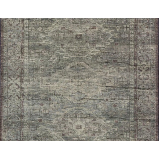 Tribal Keivan Woven Arts Large Modern Khotan Rug 12' X 15' For Sale - Image 3 of 12