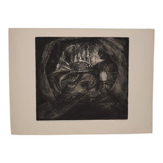 Terry Haas (Czechoslovakia, B.1923) "Of the Earth" Etching W/ Aquatint C.1960 For Sale