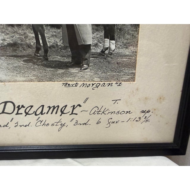 Black Vintage 49 Original Bert Morgan Dreamer Jamaica Horse Racing Jockey Photograph For Sale - Image 8 of 9