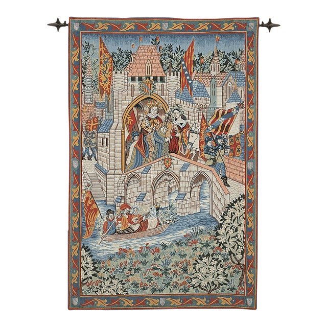 Procession From Camelot Loom Woven Tapestry - (Without Loops) 98 X 64 Cm (3'3" X 2'1" ) - Requires Rod Size 2 For Sale