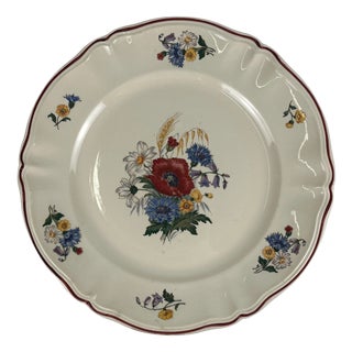 Round Agreste Cake Plate from Sarreguemines, 1930s For Sale