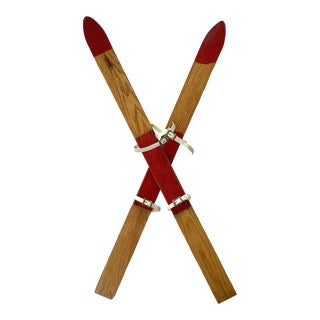 Vintage Children's Wood Skis For Sale