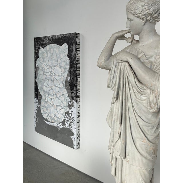 Contemporary "Particle White" by Michael DesRosiers Polymer Paint on MDF Panel ( 2022) For Sale - Image 3 of 9