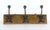 Mid 20th Century European 3-Curled Wrought Iron Hooks Wood Mount Wall Rack For Sale In New York - Image 6 of 10