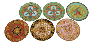 Decorative Porcelain Plates by Versace for Rosenthal, Germany, 1990s, Set of 6