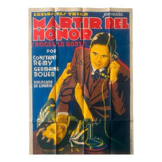 Lithograph Martyr of Honor Film Poster, Barcelona, 1933 For Sale
