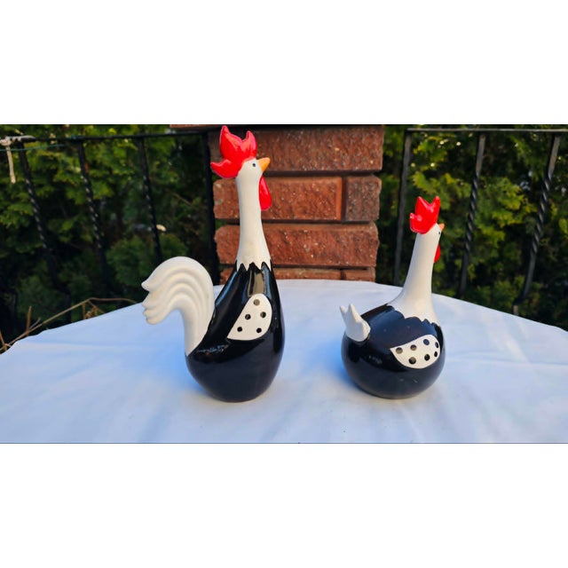 Porcelain Hen and Rooster Figurines, 1970s, Set of 2 For Sale - Image 3 of 6