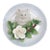 Main Aisle 3d White Persian Cat and Roses 1990 Decorative Collectors Plate 4837b For Sale