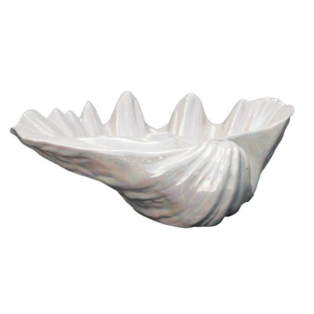 Late 20th Century Ceramic Shell Bowl For Sale In Los Angeles - Image 6 of 9