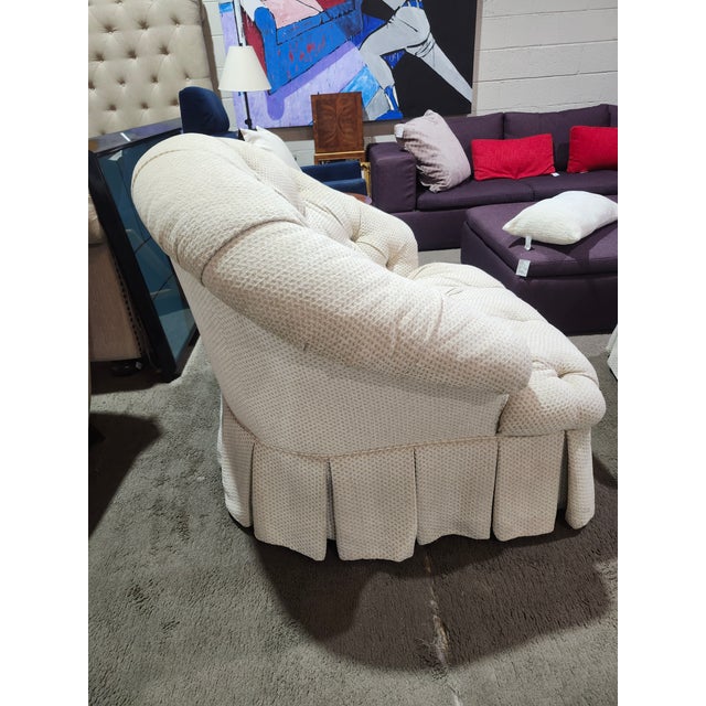 Henredon Tufted Ottoman With Stool For Sale In Las Vegas - Image 6 of 9